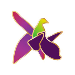 Khari Bulbul flower vector illustration.Symbol of Azerbaijani martyrs.Symbol of Karabakh, Shusha.