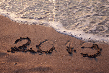 2019 written in the sand and water wave