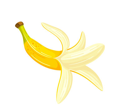 Yellow banana isolated on white background