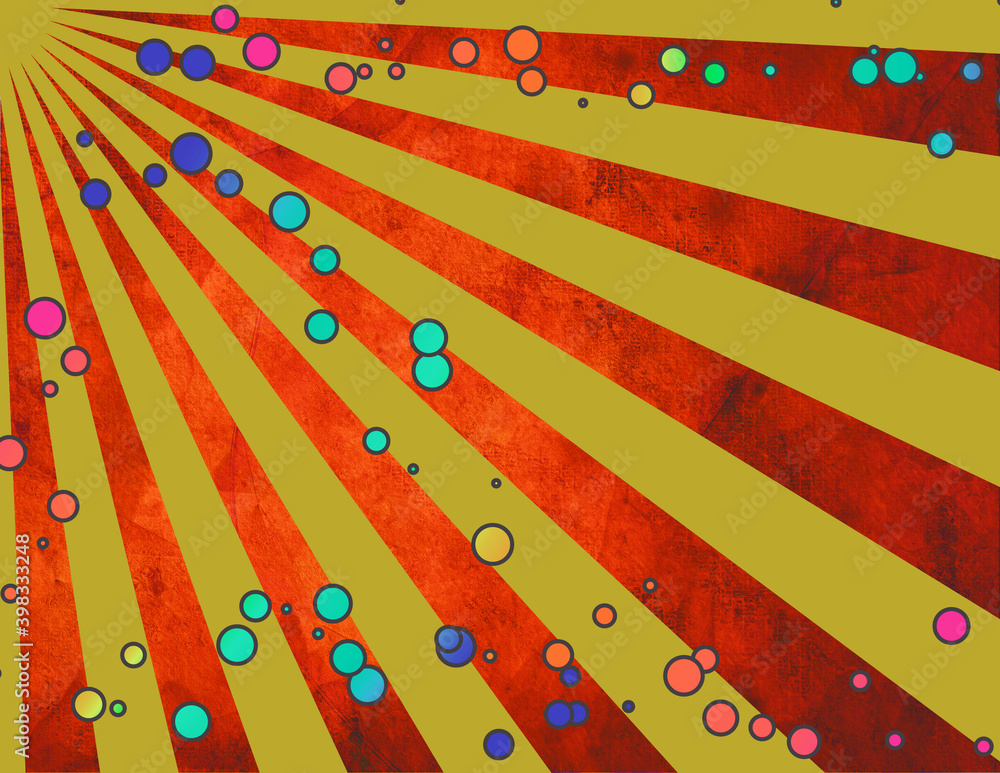 Poster pop art abstract background. 3d rendering