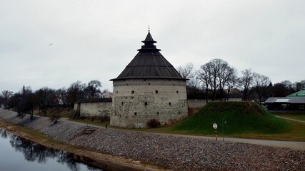 Old Russian city of Pskov, January 2020