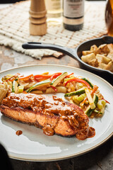 Trucha a la Navarra, famous food recipes of Spanish cuisine