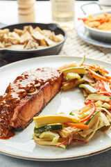 Trucha a la Navarra, famous food recipes of Spanish cuisine