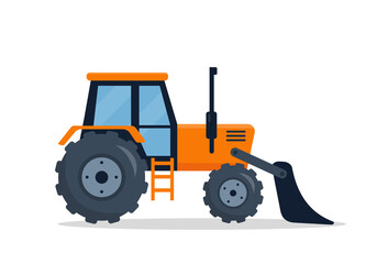 Crawler bulldozer. Caterpillar digger machine