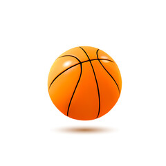 Fototapeta premium Basketball ball on an white background. Sport. Vector illustration.
