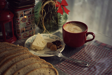 Christmas breakfast and coffee