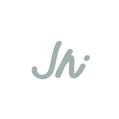 JN initial handwriting monogram logo