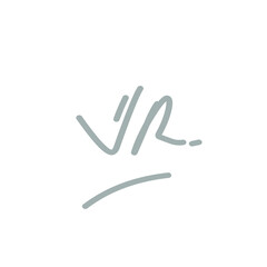 JR initial handwriting monogram logo