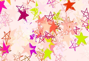 Light Multicolor vector pattern with christmas stars.