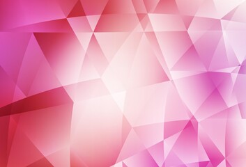 Obraz premium Light Pink vector polygonal pattern.
