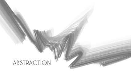 Gray hairline abstraction on white. Vector graphics