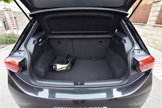 ID.3. Pure electric car. Interior - car trunk. 10-13-2020, Prague, Czech Republic.