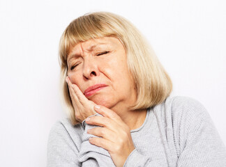 Toothache, Old Woman with Tooth Infection