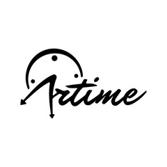 Clock / Time Logo — Minimal Line Clock Icon Vector