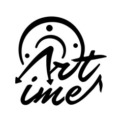 Clock / Time Logo — Minimal Line Clock Icon Vector