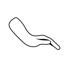 hand human language line style icon