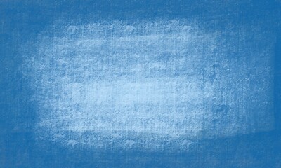 Sfondo azzurro pastello texture canvas pittura. Banner blu spazio vuoto bianco al centro. 