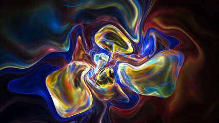 Fototapeta na wymiar 3D illustration of abstract fractal for creative design