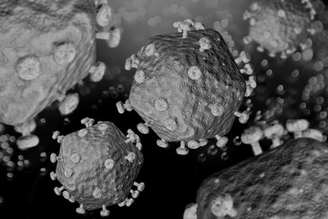 Aids HIV Virus 3D Illustration