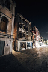 Wonderful view of Venice buildings by night