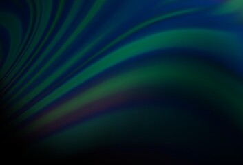 Fototapeta premium Dark BLUE vector background with bent lines.