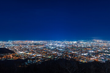 Naklejka premium 日本新三大夜景 札幌 藻岩山から眺望