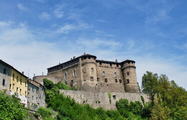 Fototapeta na wymiar Il castello nel borgo di Compiano in provincia di Parma, Emilia Romagna, Italia.