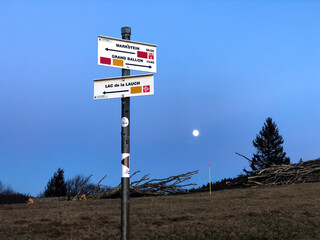 Balisage Club Vosgien au clair de lune