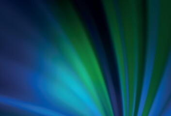 Dark Blue, Green vector blurred shine abstract template.