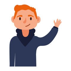 young man avatar character icon