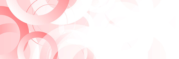 Abstract light red circle abstract background for wide banner