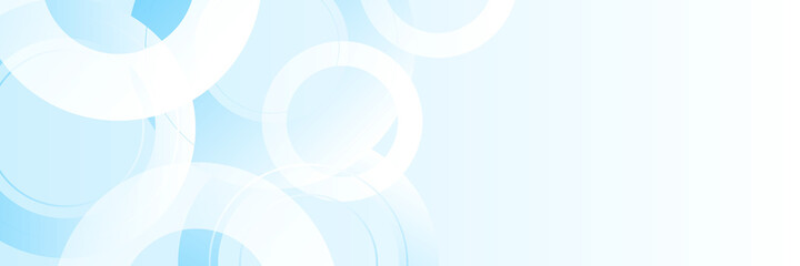Blue circular lines abstract futuristic technology banner design. Vector background