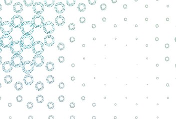 Light blue, green vector texture with disks.
