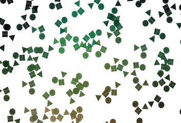 Light Green vector cover in polygonal style with circles.