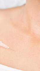 Near eye injection at spa salon. Doctor hands. Closeup. High quality. Pretty female patient. Beauty...
