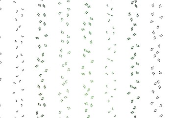 Light Green vector backdrop with music notes.