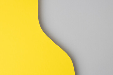Bright yellow paper real texture background.