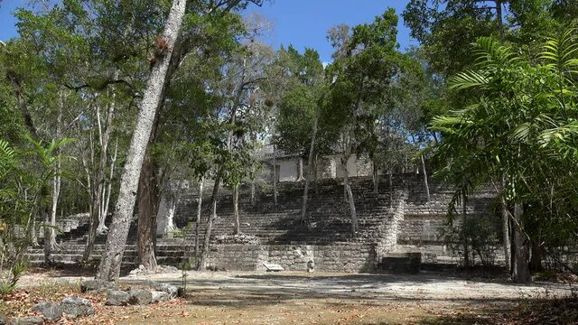Ballcourt at the Calakmul Mayan Ruins. Campeche, Mexico