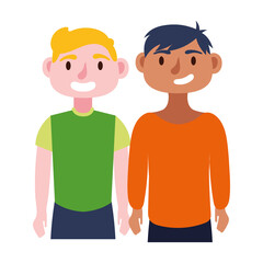 young men avatars characters icon