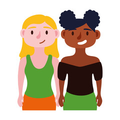 young interracial girls avatars characters
