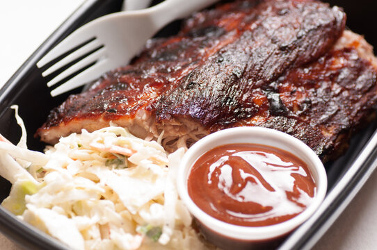 Take Out Bbq Ribs And Slaw