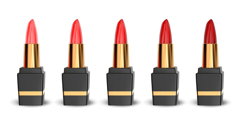 Lipstick on a white background. Cosmetics. Vector.