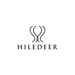 Hile Deer Logo Design Minimal Modern Simple