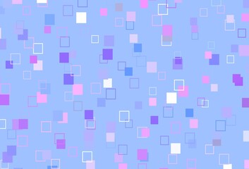 Light Pink, Blue vector backdrop with lines, rectangles.