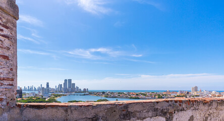Scenic Castle of Saint Philippe, Castillo San Felipe de Barajas, with lookouts overlooking...