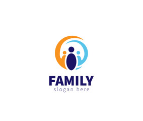 Family link logo design sign	 