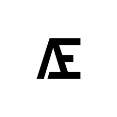monogram logo, letter A and E design template