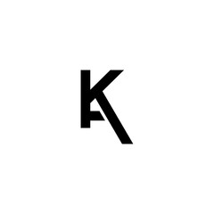 monogram logo, letter A and K design template