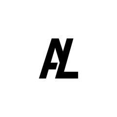 monogram logo, letter A and L design template
