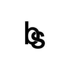 monogram logo letter b and s design and template